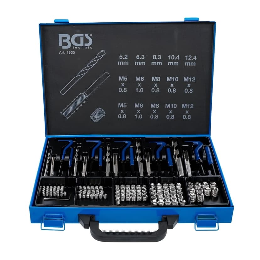 Set za popravilo navojev M5-M12 | 130-delni