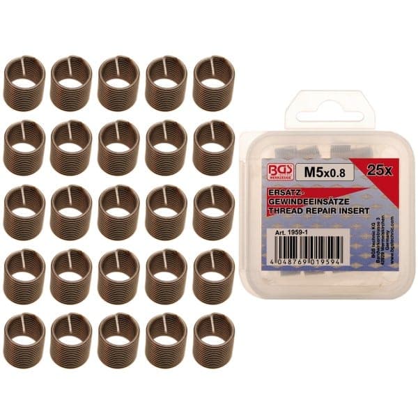 Set spiral M5 x 0,8