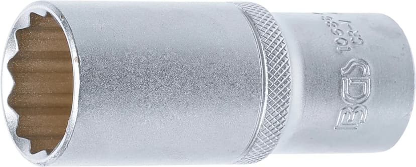Nasadni ključ, 12-robni, globok, pogon 12.5 mm (1/2"), 24 mm