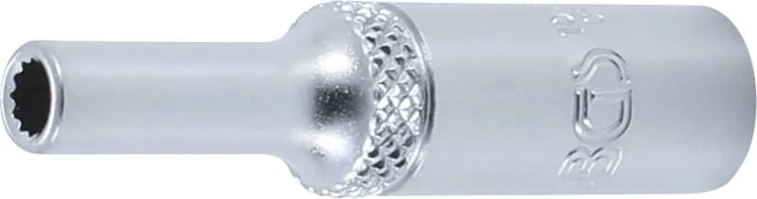 Nasadni ključ, 12-robni, globok, pogon 6.3 mm (1/4"), 4 mm
