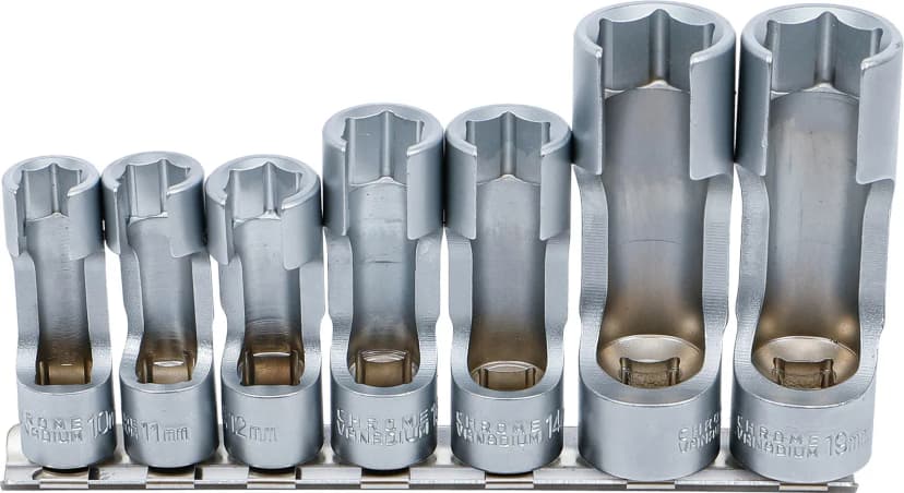 Set posebnih nasadnih ključev, utorni, pogon 10 mm (3/8"), 10 - 19 mm, 7-delni