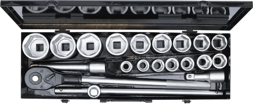 Set nasadnih ključev, pogon 20 mm (3/4"), 19-50 mm, 20-delni