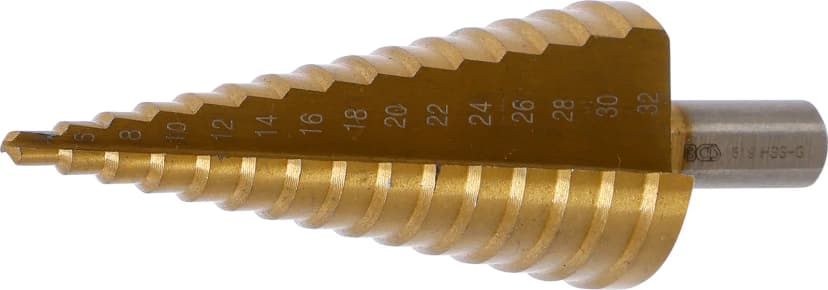 Stopničasti sveder, titan-nitriran, Ø 4 - 32 mm