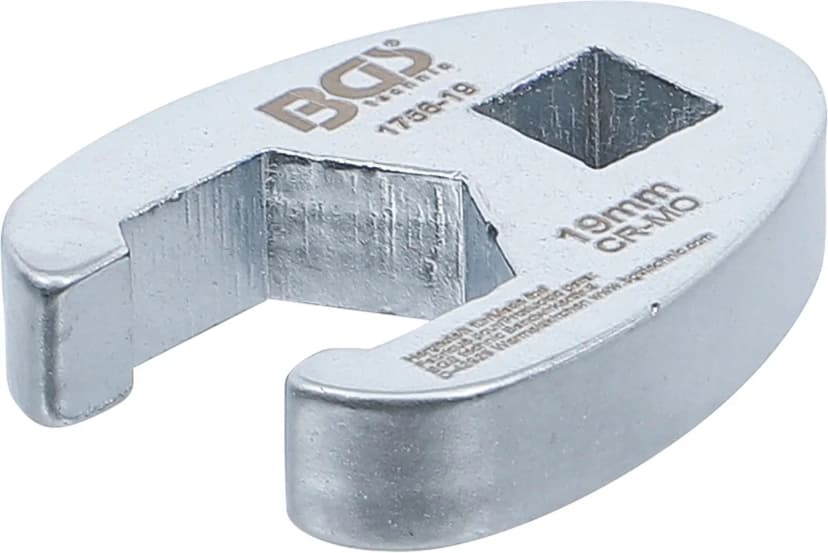Odprti ključ za cevne priključke, pogon 10 mm (3/8"), 19 mm