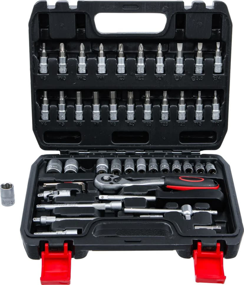 Set nasadnih ključev, pogon 6.3 mm (1/4"), 46-delni