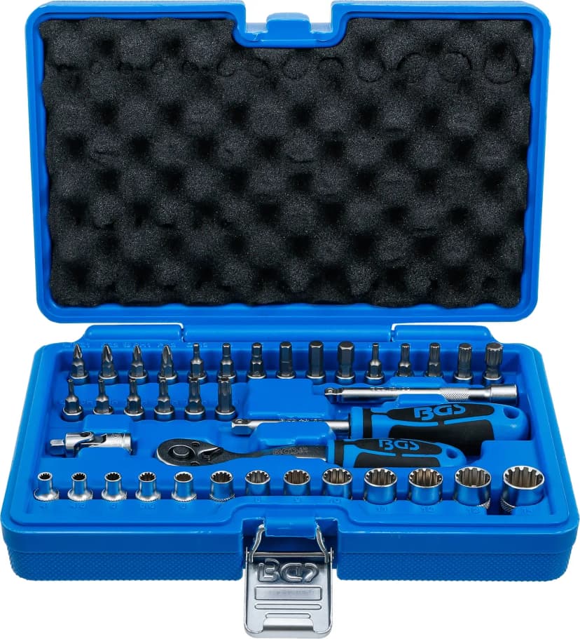 Set nasadnih ključev, Gear Lock, pogon 6.3 mm (1/4"), 38-delni