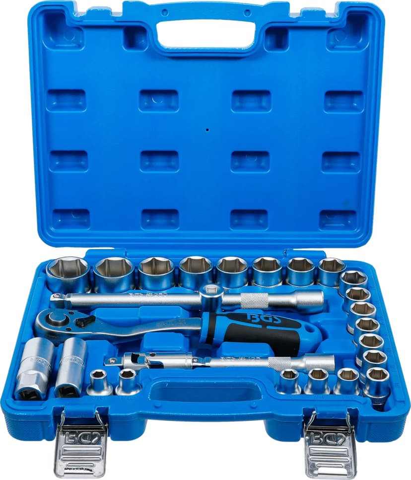 Set nasadnih ključev, 12.5 mm (1/2"), palčne velikosti, 27-delni