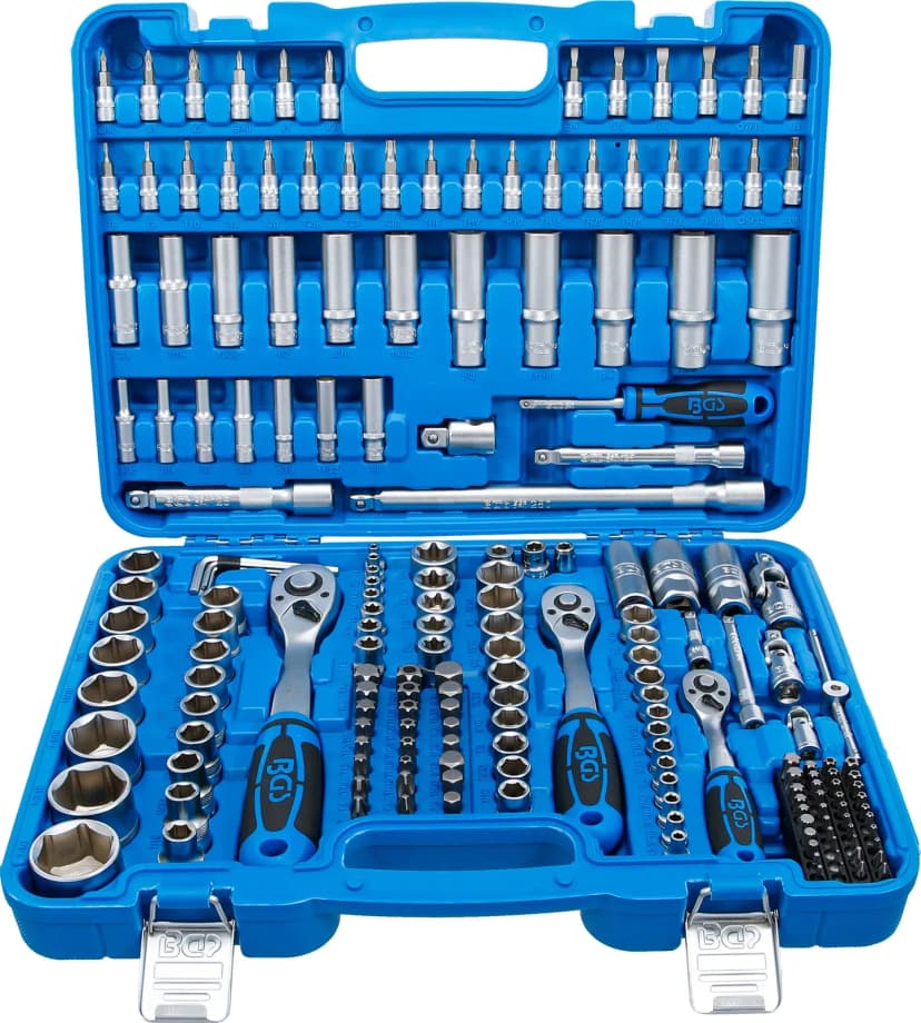 Set nasadnih ključev, šestrobi, 6.3 mm (1/4") / 10 mm (3/8") / 12.5 mm (1/2")| palčne velikosti, 192-delni