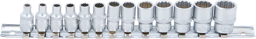 Set nasadnih ključev, 12-robi, pogon 6.3 mm (1/4"), 4 - 14 mm, 13-delni