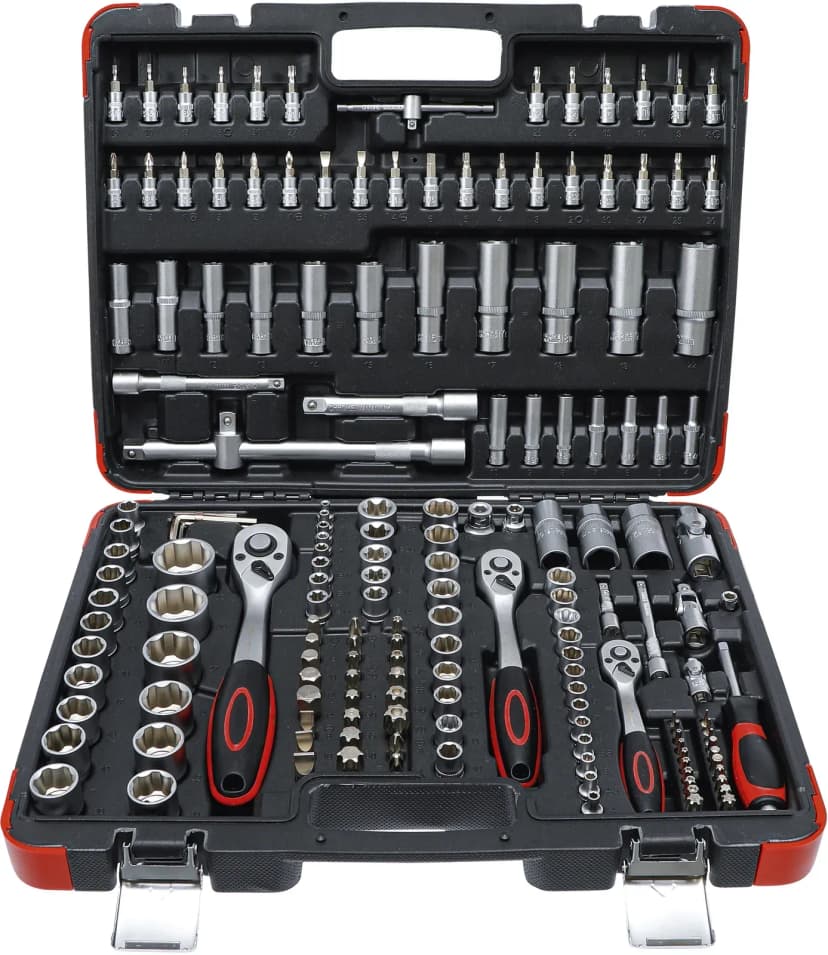 Set nasadnih ključev, pogon 6.3 mm (1/4") / 10 mm (3/8") / 12.5 mm (1/2"), 172-delni