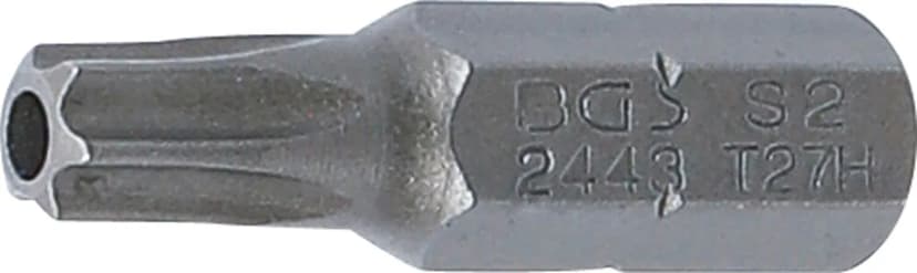 Bit, dolžina 25 mm, pogon 6.3 mm (1/4"), T-profil z zaščito proti odpiranju (za Torx) T27