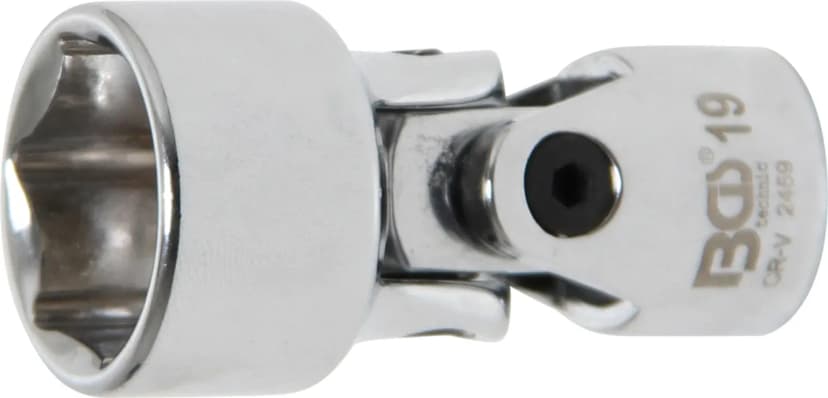 Zglobni nasadni ključ, šestrobi, pogon 10 mm (3/8"), 19 mm