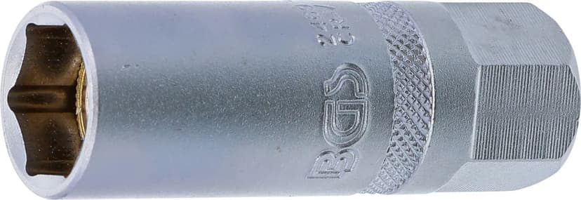 Nasadni ključ za svečke z magnetom, šestrobi, pogon 10 mm (3/8"), 16 mm