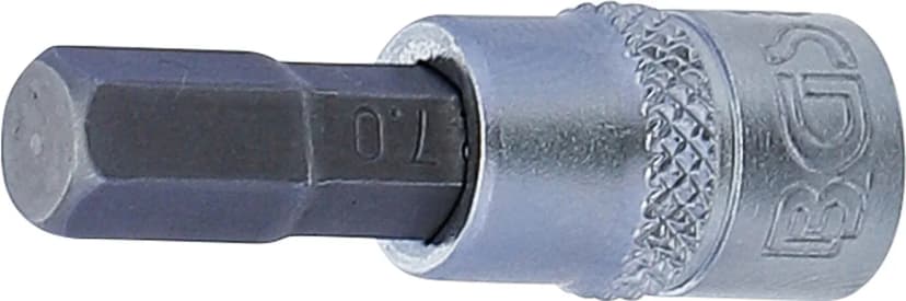 Nasadni ključ z bitom, pogon 6.3 mm (1/4"), notranji šestrob 7 mm