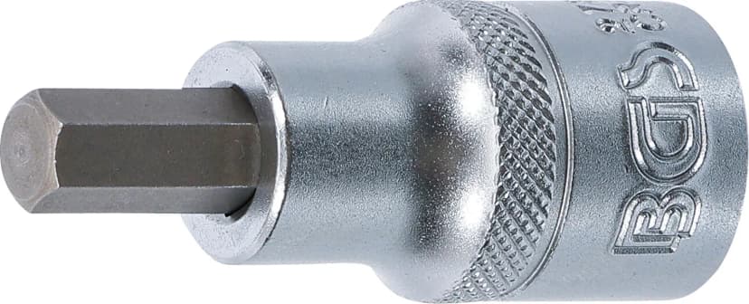 Nasadni ključ z bitom, dolžina 55 mm, pogon 12.5 mm (1/2"), notranji šestrob 5/16"