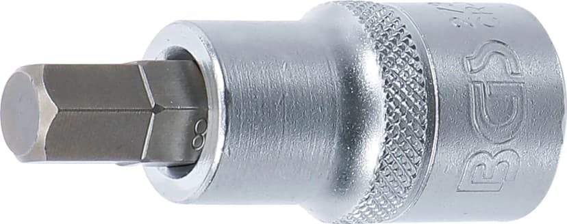 Nasadni ključ z bitom, dolžina 55 mm, pogon 12.5 mm (1/2"), notranji šestrob 3/8"