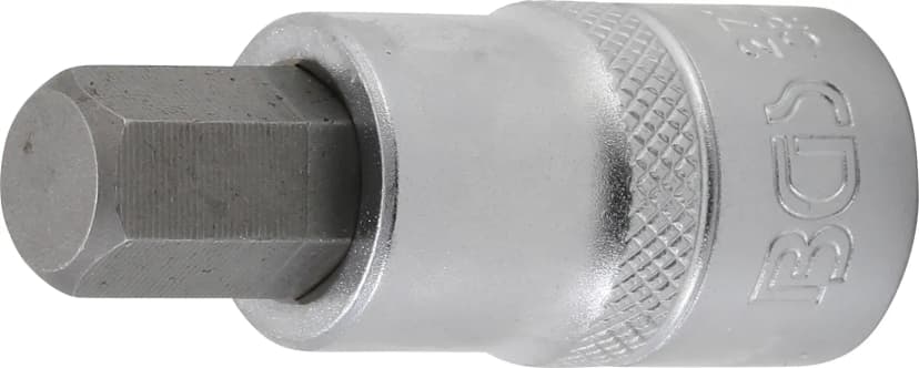 Nasadni ključ z bitom, dolžina 55 mm, pogon 12.5 mm (1/2"), notranji šestrob 15/32"