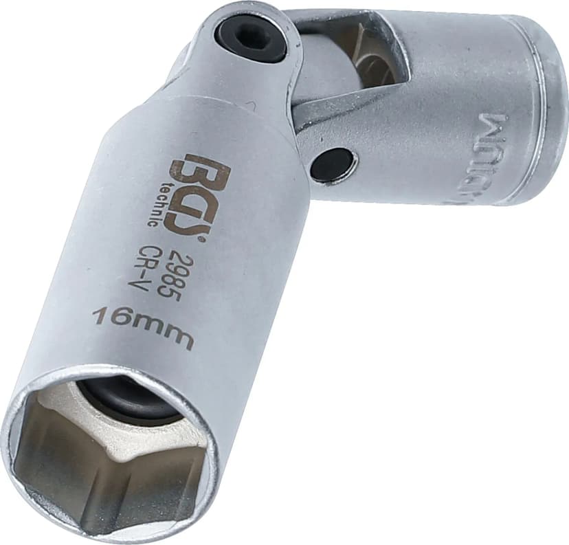 Zglobni nasadni ključ za grelne svečke, šestrobi, pogon 10 mm (3/8"), 16 mm