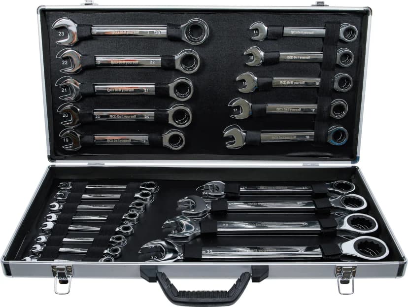 Set račnastih kombiniranih ključev, 6 - 32 mm, 22-delni