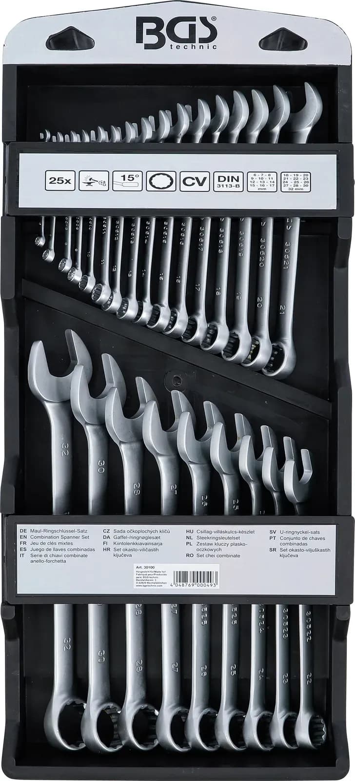Set kombiniranih ključev, 6 - 32 mm, 25-delni