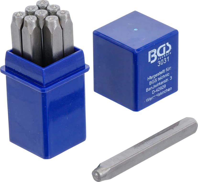 Set številčnih izbijačev, 2 mm