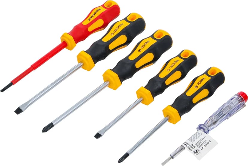 VDE set elektrikarskih izvijačev, ploski SL / križni PZ, 6-delni