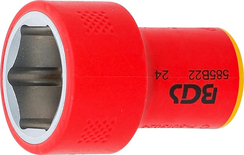 VDE nasadni ključ, šestrobi, pogon 10 mm (3/8"), 22 mm