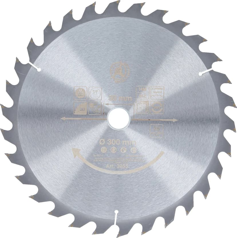 Krožni žagin list s karbidnimi zobmi, Ø 300 x 30 x 3.2 mm, 30 zob