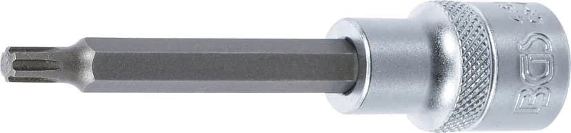 Nasadni ključ z bitom, dolžina 100 mm, pogon 12.5 mm (1/2"), zobati profil (za RIBE), M6