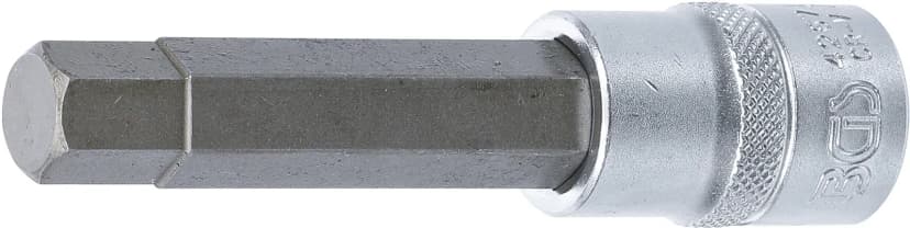 Nasadni ključ z bitom, dolžina 100 mm, pogon 12.5 mm (1/2"), notranji šestrob 13 mm
