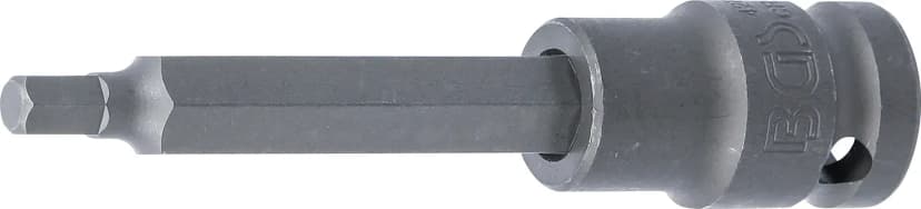 Udarni nasadni ključ z bitom, dolžina 100 mm, pogon 12.5 mm (1/2"), notranji šestrob 6 mm