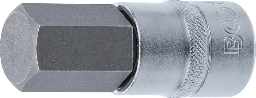 Nasadni ključ z bitom, dolžina 70 mm, pogon 12.5 mm (1/2"), notranji šestrob 22 mm