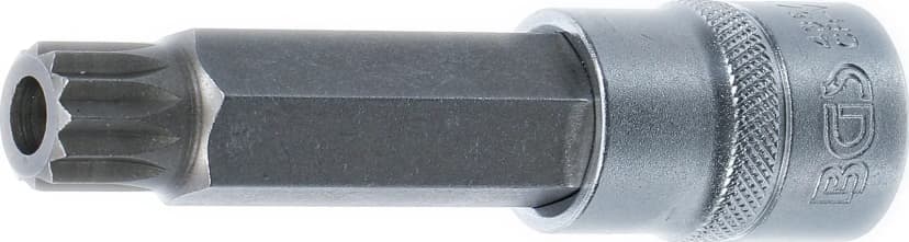 Nasadni ključ z bitom, dolžina 100 mm, pogon 12.5 mm (1/2"), zobati profil z izvrtino (za XZN) M16