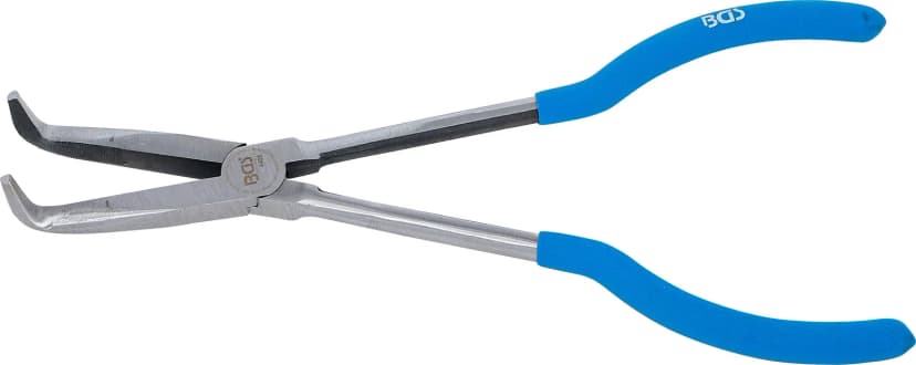 Upognjene klešče s podolgovatimi čeljustmi, ekstra dolg, upognjene 90°, 260 mm