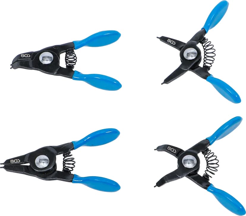 Set klešč za varovalne obročke, za majhne varovalne obročke, 80 mm, 4-delni