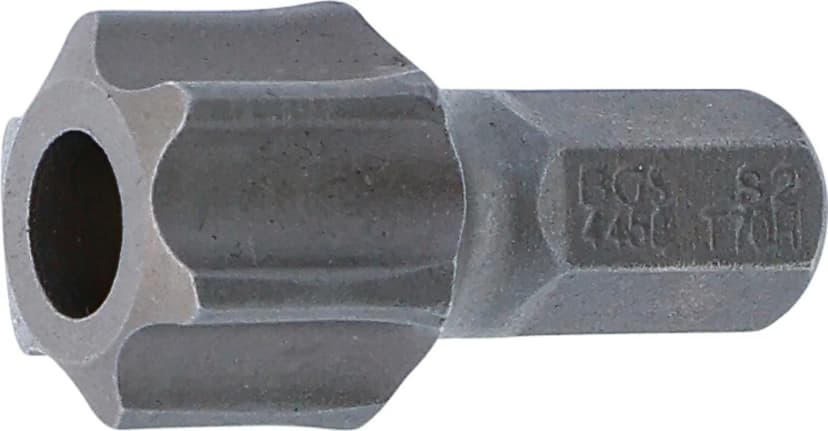 Bit, dolžina 30 mm, pogon 8 mm (5/16"), T-profil z izvrtino (za Torx) T70