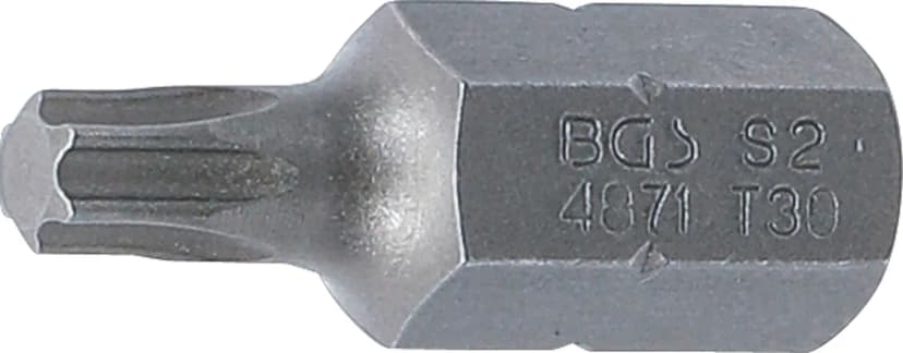 Bit, dolžina 30 mm, pogon 10 mm (3/8"), T-profil (za Torx) T30