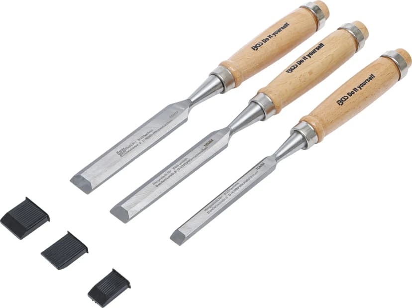 Set ravnih dlet, 10 / 16 / 20 mm, 3-delni