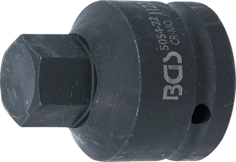 Udarni nasadni ključ z bitom, dolžina 55 mm, pogon 20 mm (3/4"), notranji šestrob 22 mm