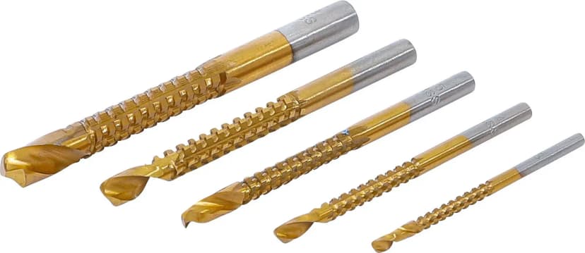 Set HSS frezalnih svedrov, titanova prevleka, 3 - 8 mm, 5-delni