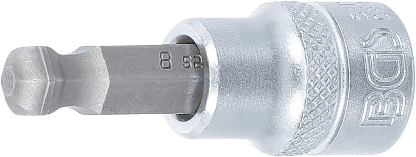 Nasadni ključ z bitom, 10 mm (3/8"), notranji šestrob s kroglično glavo 8 mm
