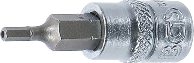 Nasadni ključ z bitom, pogon 6.3 mm (1/4"), notranji šestrob z izvrtino 2.5 mm