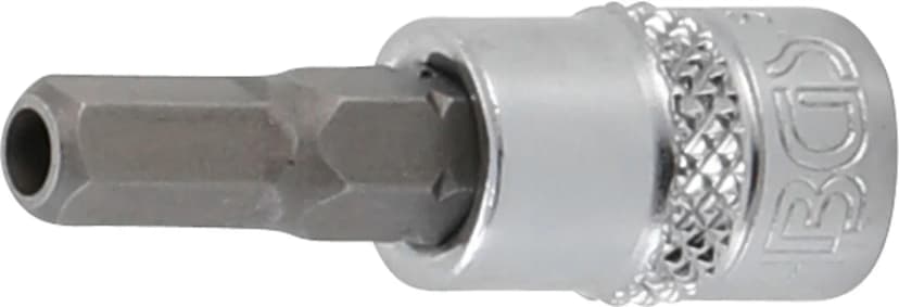 Nasadni ključ z bitom, pogon 6.3 mm (1/4"), notranji šestrob z izvrtino 5 mm