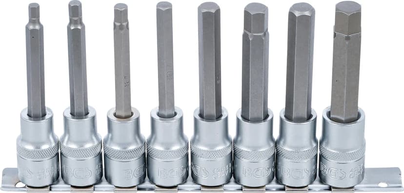 Set nasadnih ključev z biti, pogon 12.5 mm (1/2"), notranji šestrob 5 - 13 mm, 8-delni