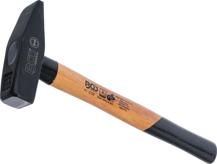 Ključavničarsko kladivo, ročaj iz hikorija, DIN 1041, 800 g