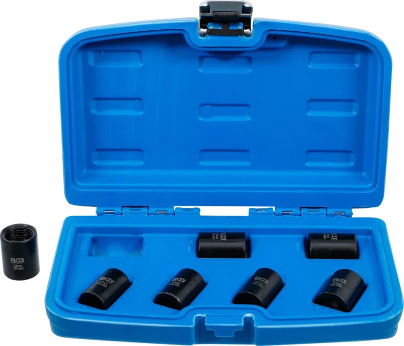 Set spiralnih nasadnih ključev (spiralni profil) / izvlekač vijakov, pogon 12.5 mm (1/2"), 17 - 26 mm, 7-delni