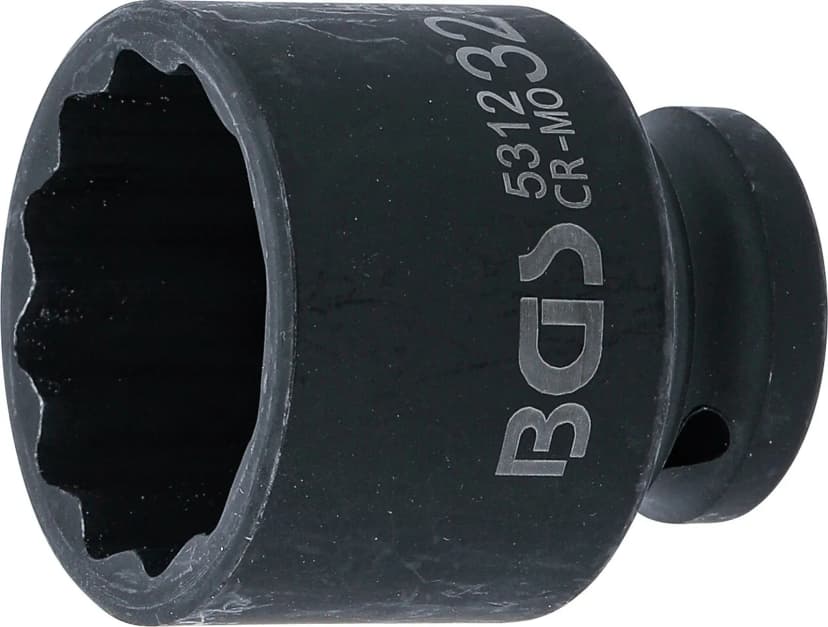 Udarni nasadni ključ, 12-robni, pogon 12.5 mm (1/2"), 32 mm
