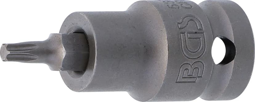 Udarni nasadni ključ z bitom, dolžina 55 mm, pogon 12.5 mm (1/2"), T-profil (za Torx) T25