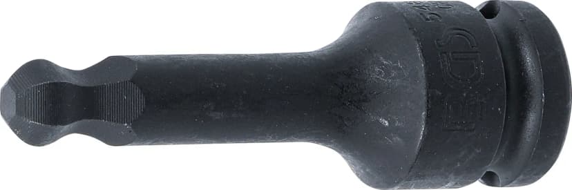 Udarni nasadni ključ z bitom, dolžina 75 mm, pogon 12.5 mm (1/2"), notranji šestrob s kroglično glavo 10 mm