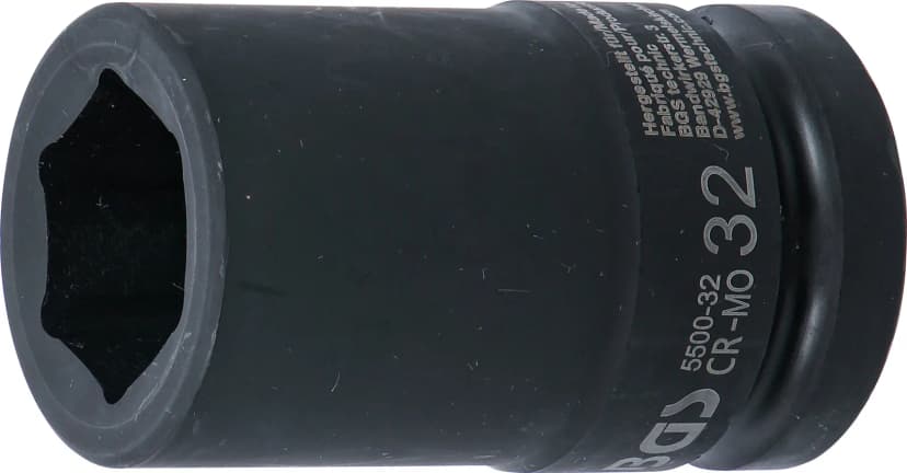 Udarni nasadni ključ, šestrobi, globok, pogon 25 mm (1"), 32 mm